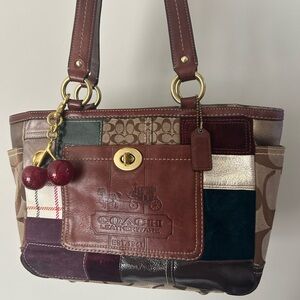 Coach Holiday Patchwork Gallery Tote
